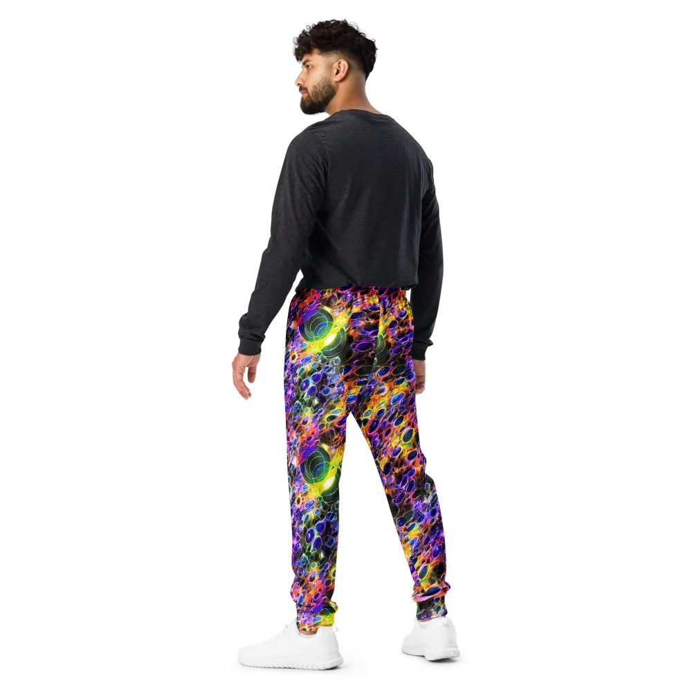 Neon Orbits on Men's Joggers — Back