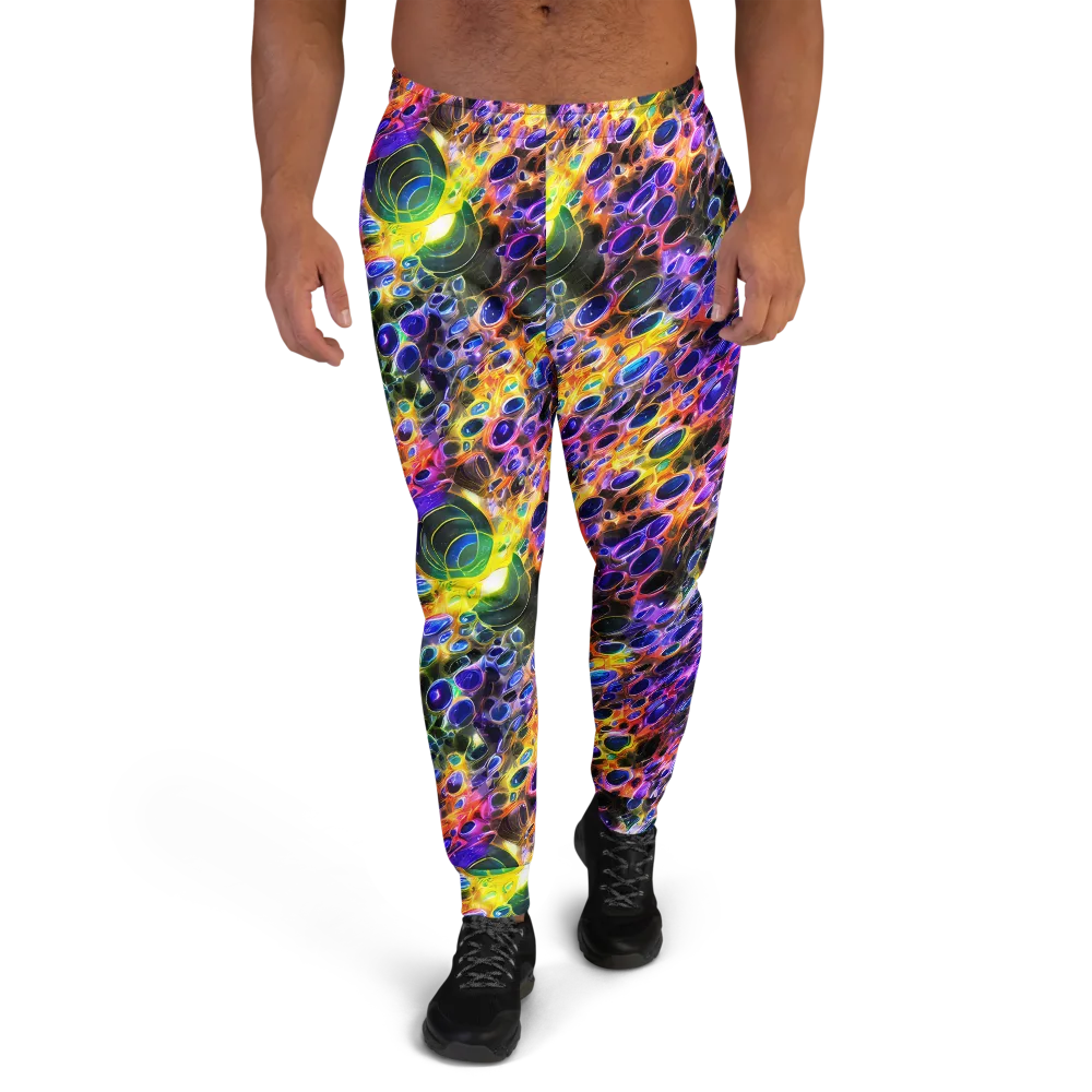 Neon Orbits on Men's Joggers — Front