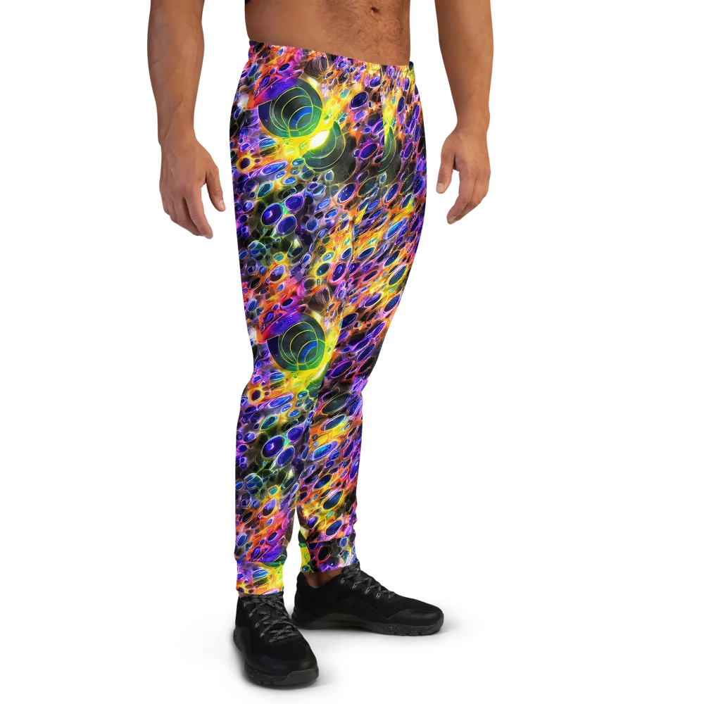 Neon Orbits on Men's Joggers — Right