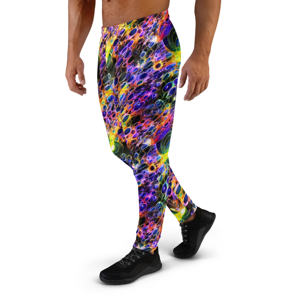 Neon Orbits on Men's Joggers — Left