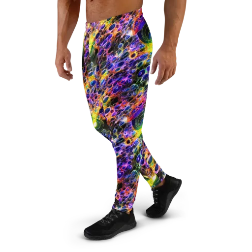 Neon Orbits on a Men's Joggers