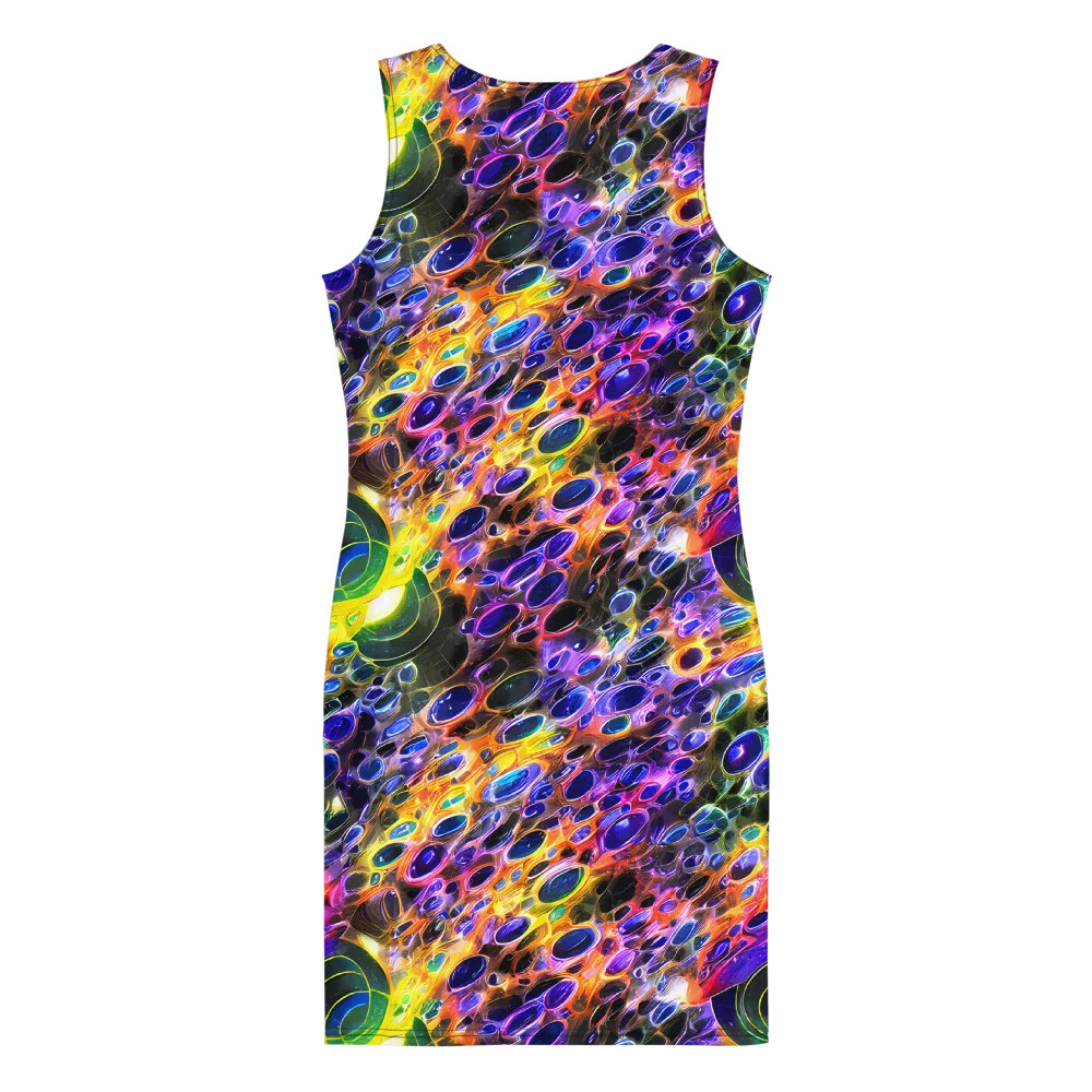 Neon Orbits on Bodycon Dress — Back