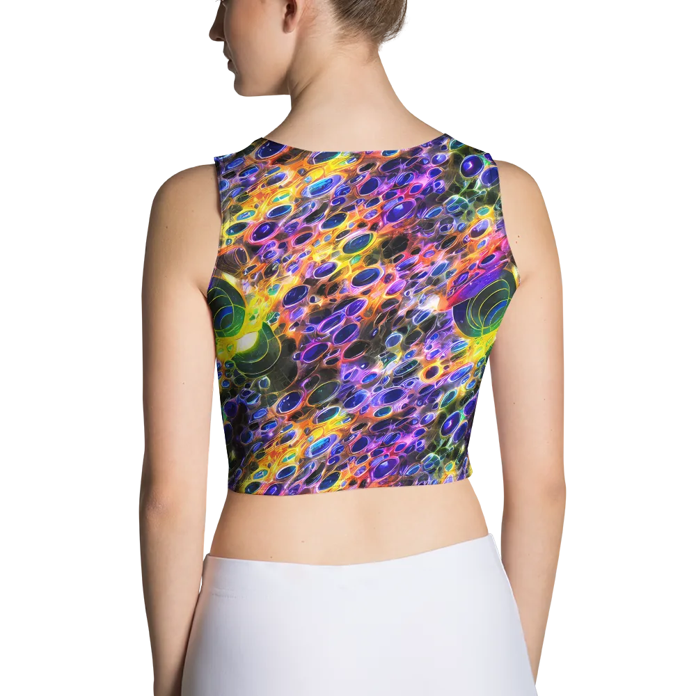 Neon Orbits on Crop Top — Back