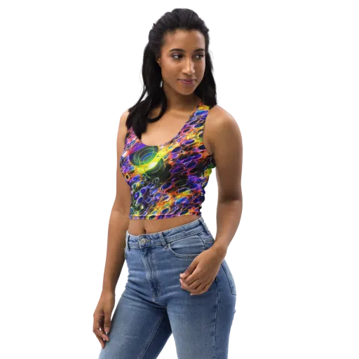 Neon Orbits on a Crop Top