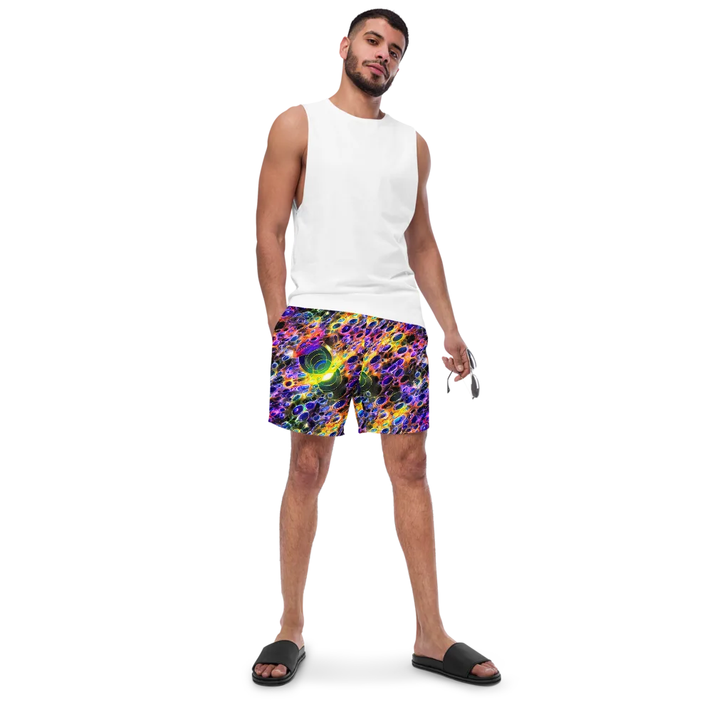 Neon Orbits on Swim Trunks — Front