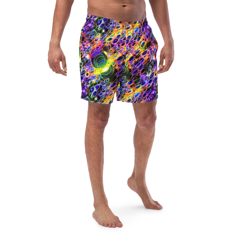 Neon Orbits on Swim Trunks — Front