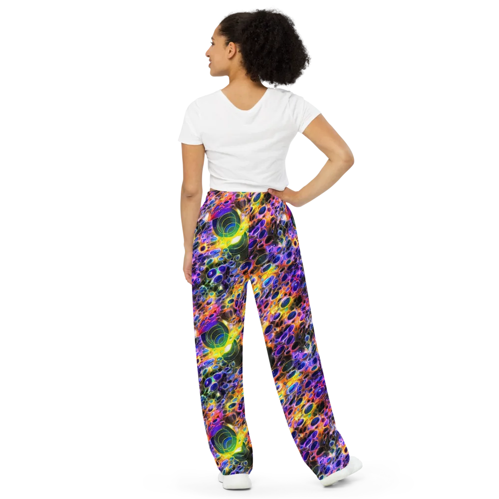 Neon Orbits on Wide-Leg Pants — Back