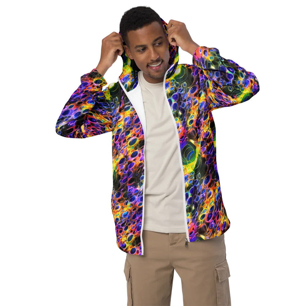 Neon Orbits on Men's Windbreaker — Front