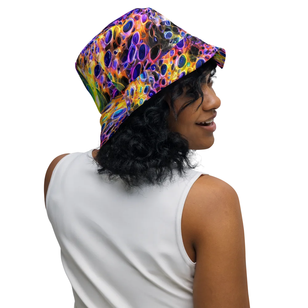 Neon Orbits on Reversible Bucket Hat — Right Outside