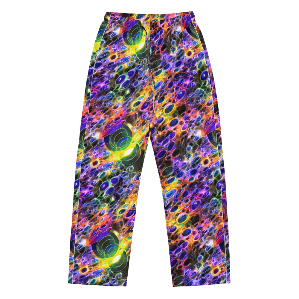 Neon Orbits on Women's Pajama Pants — Front
