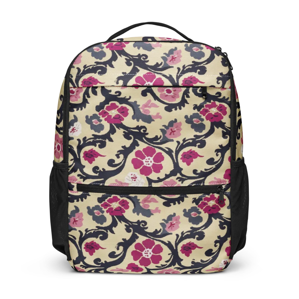 Navy Garden Waltz on Utility Backpack — Front