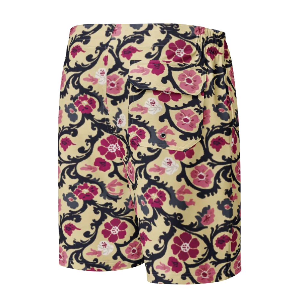 Navy Garden Waltz on Men's Board Shorts — Back