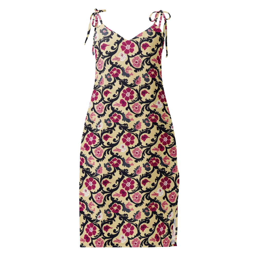 Navy Garden Waltz on Slip Dress — Front
