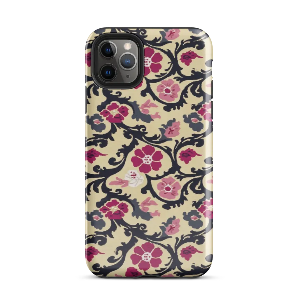 Navy Garden Waltz on Tough Case for iPhone® — Front