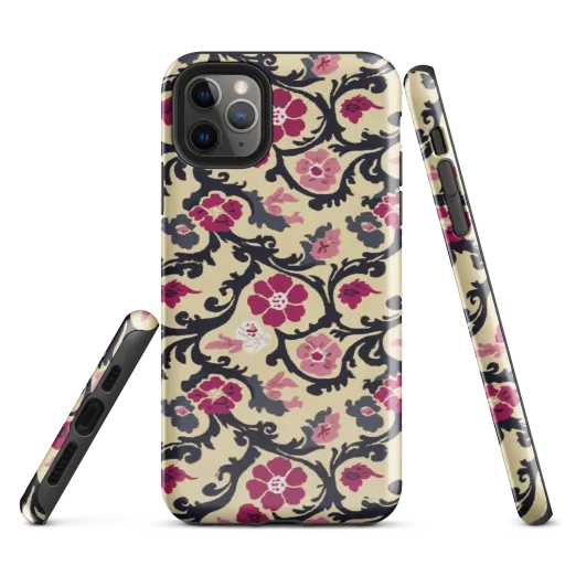 Navy Garden Waltz on a Tough Case for iPhone®