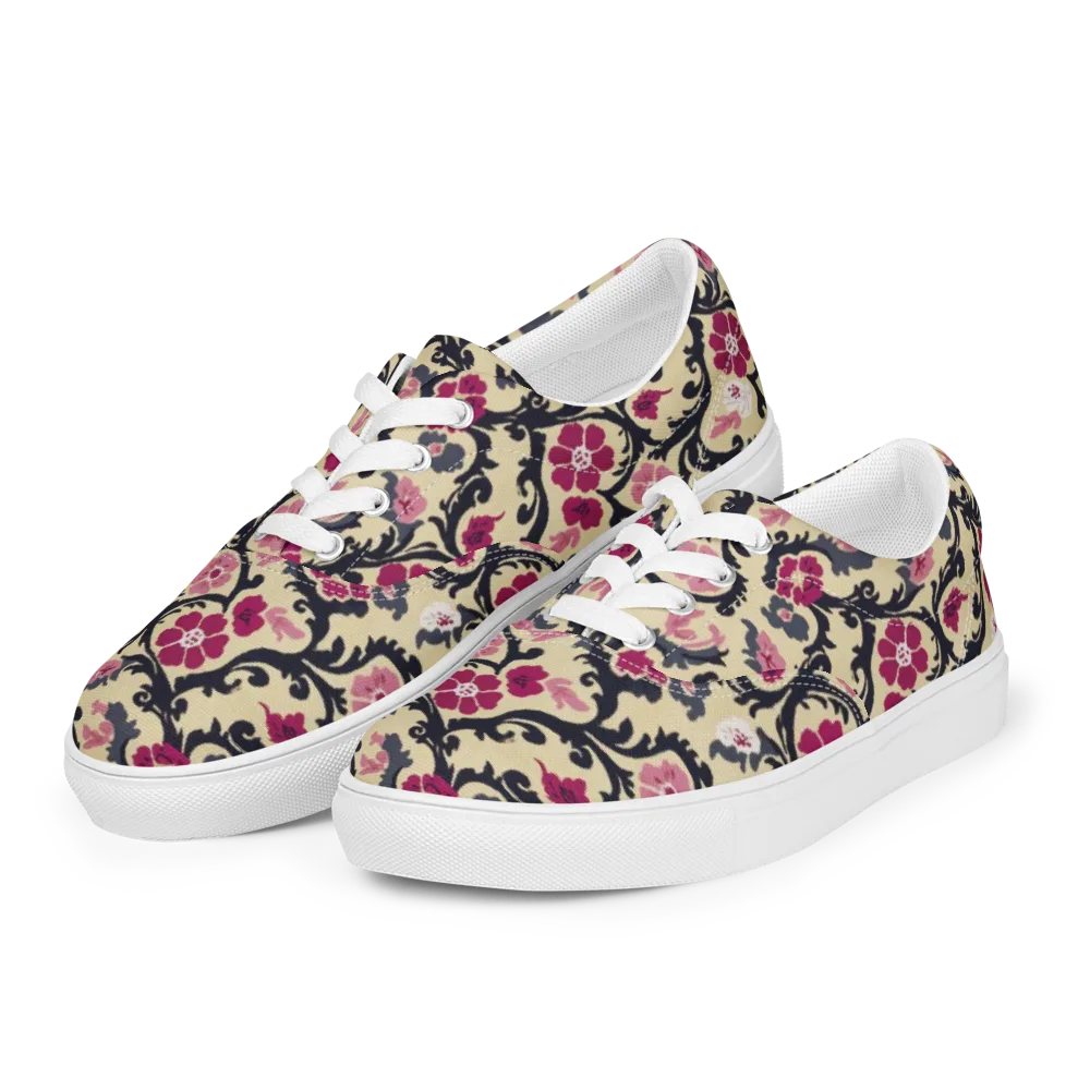 Navy Garden Waltz on Men's Lace-Up Canvas Shoes — Left Front