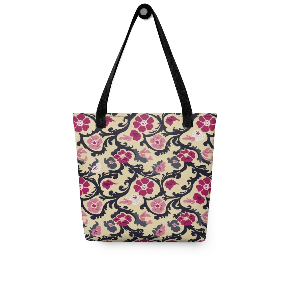 Navy Garden Waltz on Tote Bag — Front