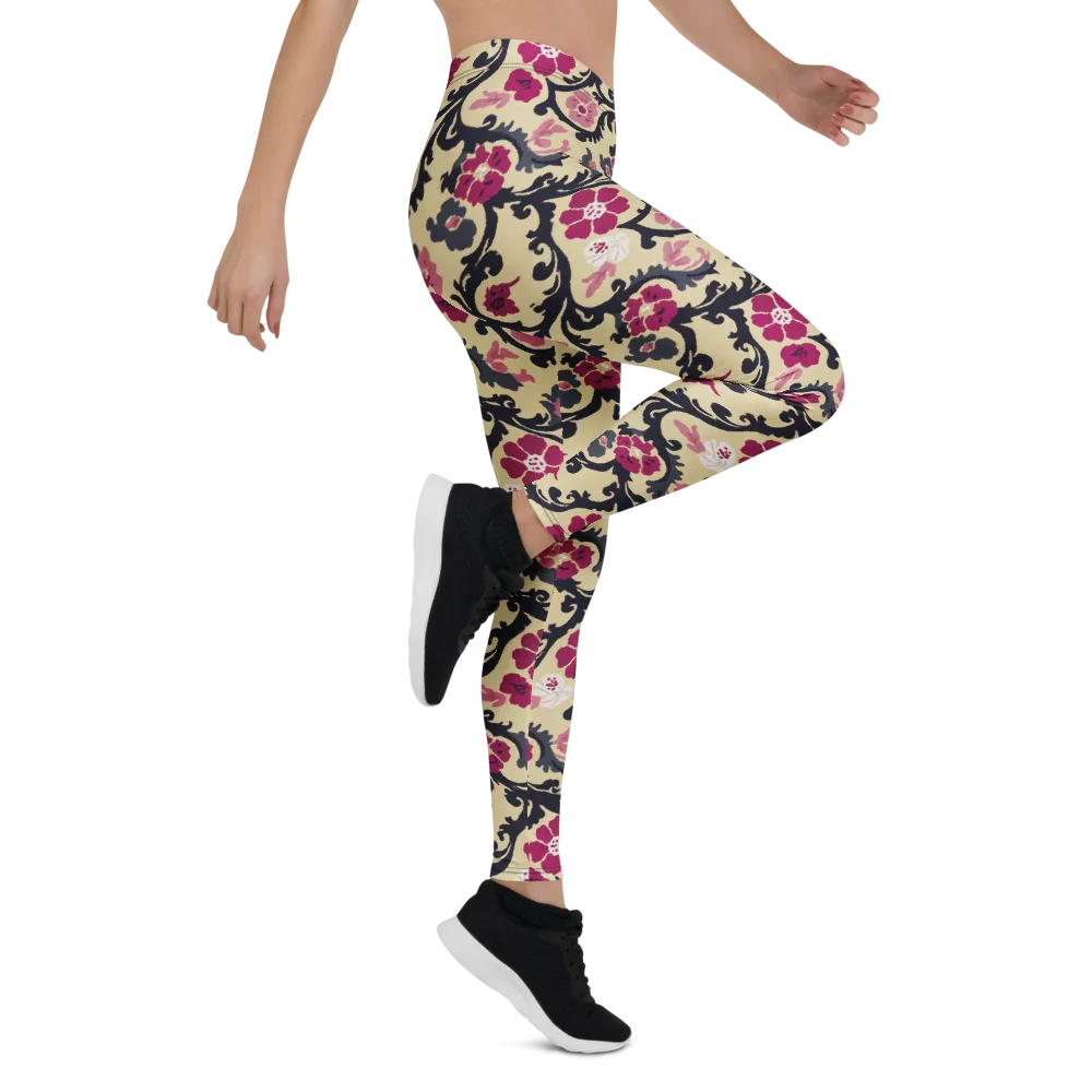 Navy Garden Waltz on Leggings — Right