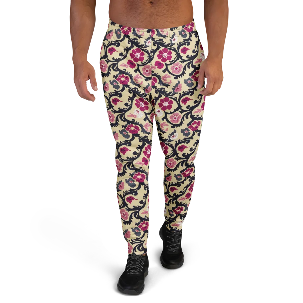 Navy Garden Waltz on Men's Joggers — Front