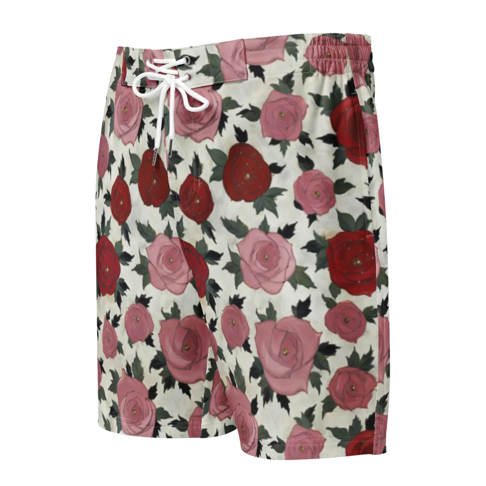 Velvet Rose Parade on Men's Board Shorts — Front