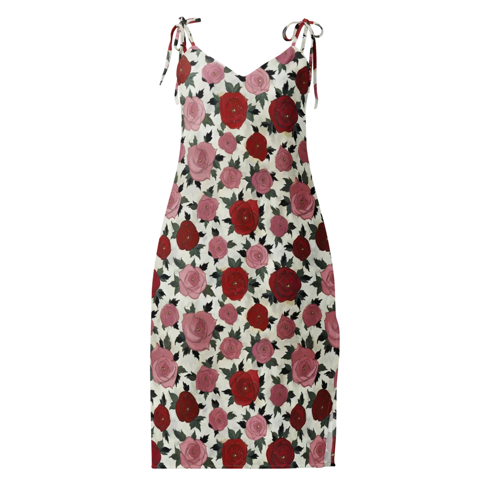 Velvet Rose Parade on Slip Dress — Front