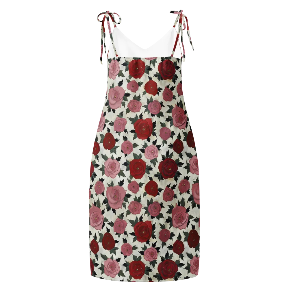 Velvet Rose Parade on Slip Dress — Back