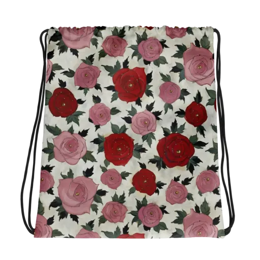 Velvet Rose Parade on a Drawstring Bag