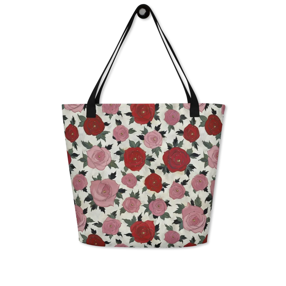 Velvet Rose Parade on Large Tote Bag W/ Pocket — Front