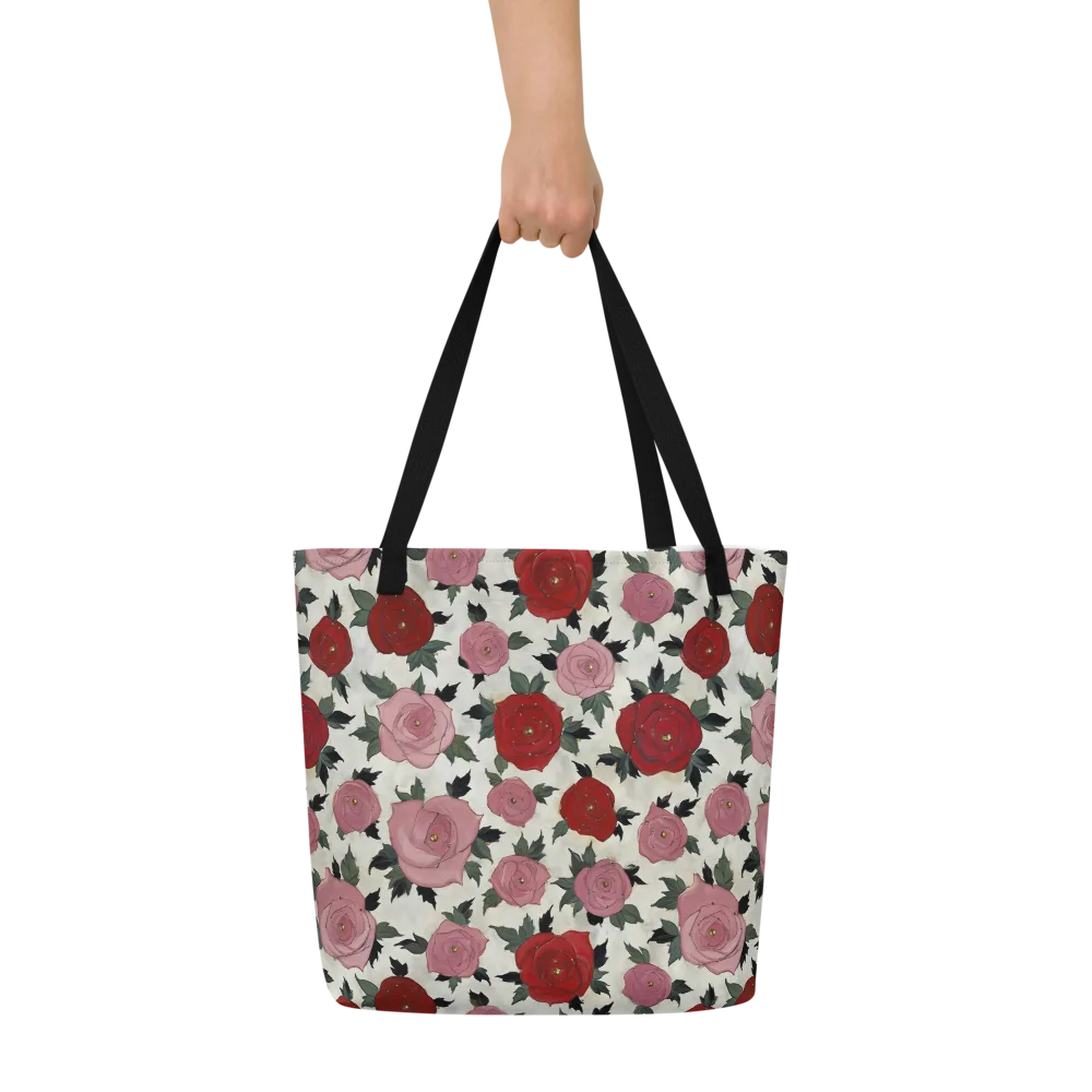 Velvet Rose Parade on Large Tote Bag W/ Pocket — Front