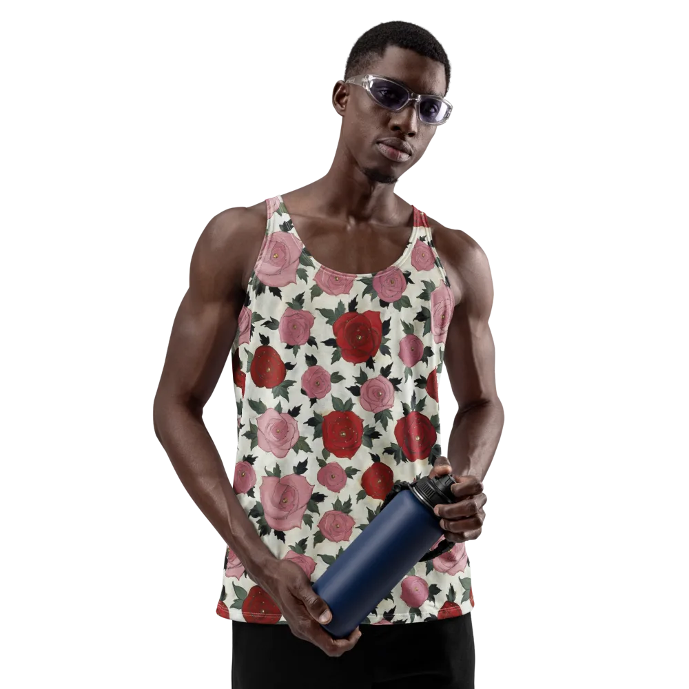 Velvet Rose Parade on Men's Tank Top — Front