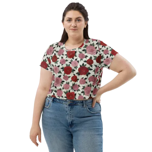 Velvet Rose Parade on a Crop Tee