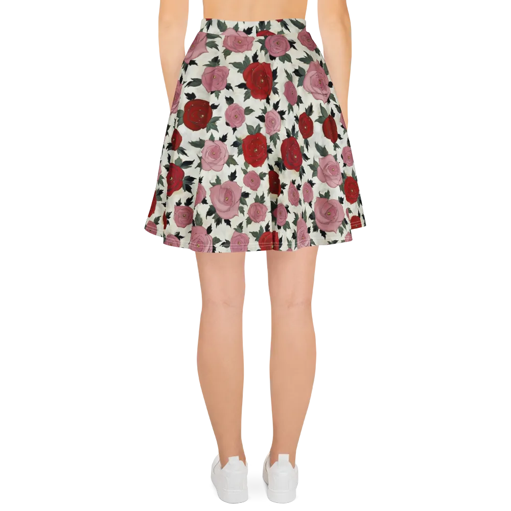 Velvet Rose Parade on Skater Skirt — Back