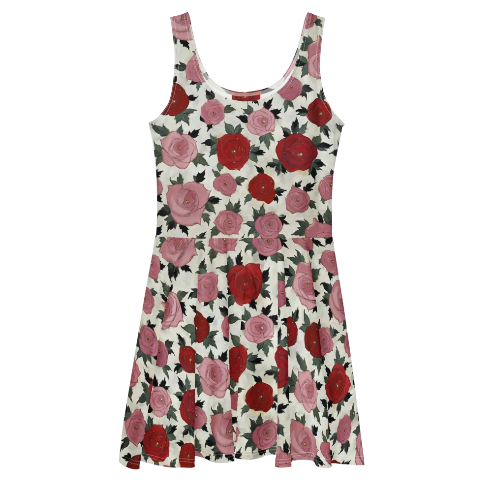 Velvet Rose Parade on Skater Dress — Front