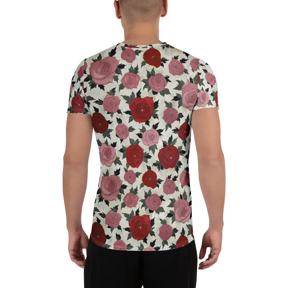 Velvet Rose Parade on Men's Athletic T-Shirt — Back