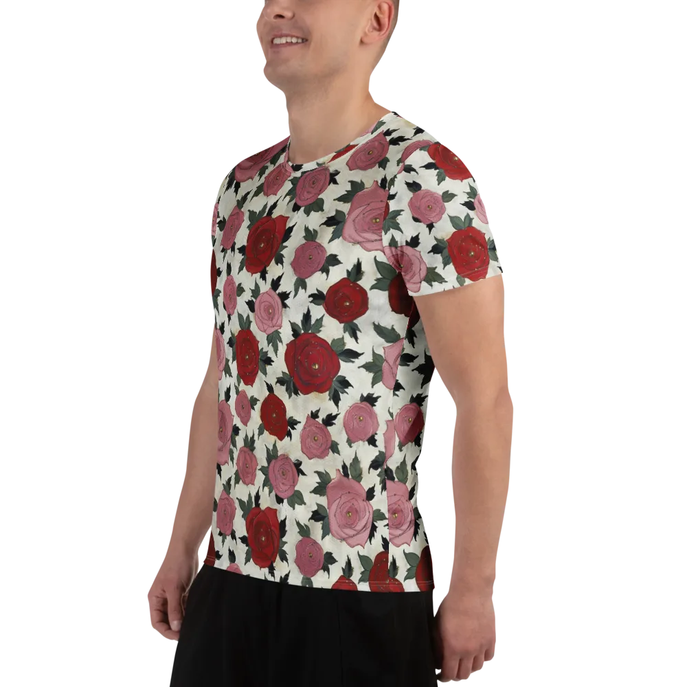 Velvet Rose Parade on Men's Athletic T-Shirt — Left