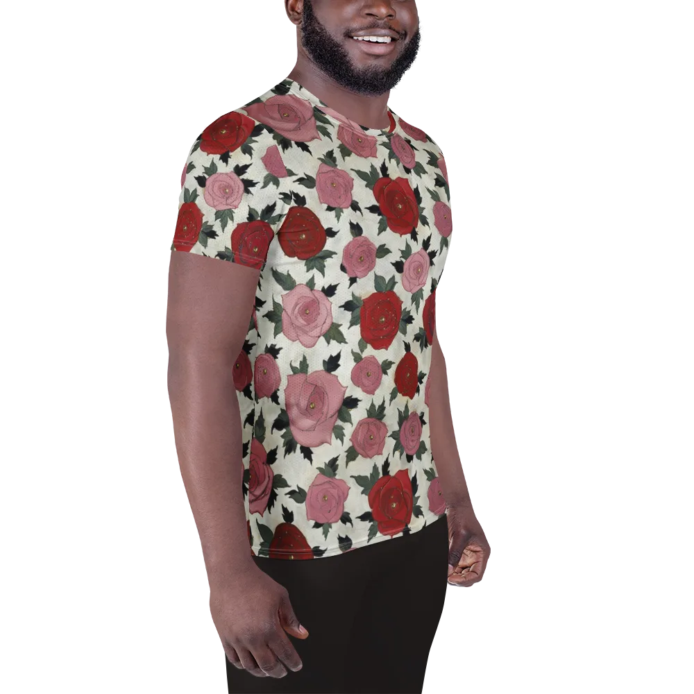 Velvet Rose Parade on Men's Athletic T-Shirt — Right