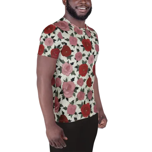 Velvet Rose Parade on a Men's Athletic T-Shirt