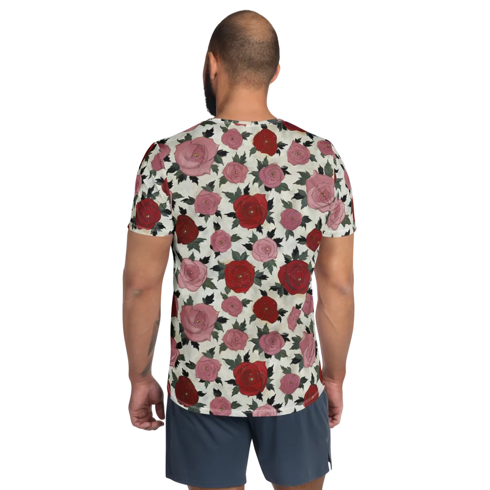 Velvet Rose Parade on Men's Athletic T-Shirt — Back