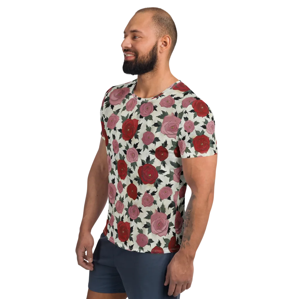 Velvet Rose Parade on Men's Athletic T-Shirt — Left