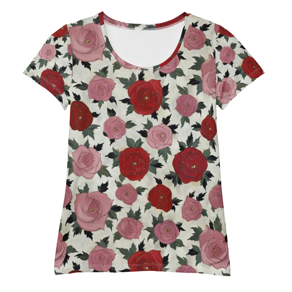 Velvet Rose Parade on Women's Athletic T-Shirt — Front