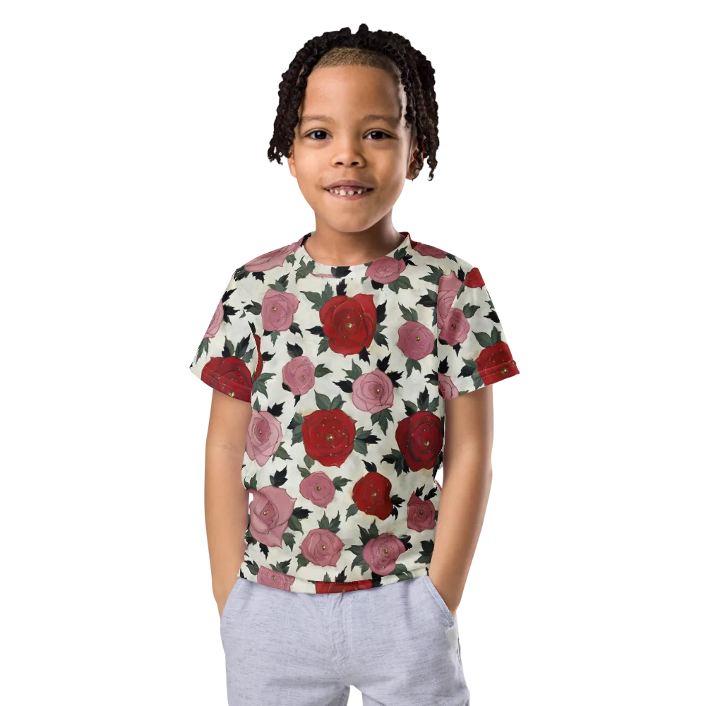 Velvet Rose Parade on Kids Crew Neck T-Shirt — Front