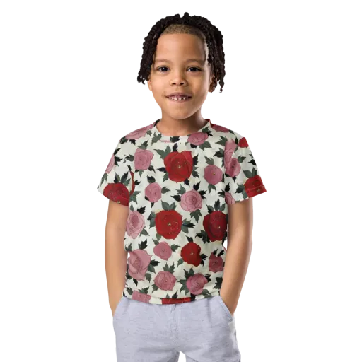 Velvet Rose Parade on a Kids Crew Neck T-Shirt