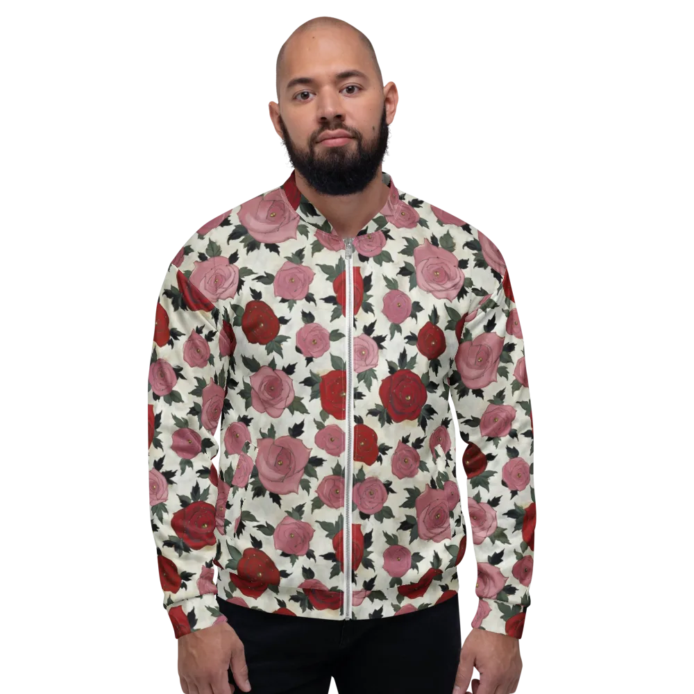 Velvet Rose Parade on Bomber Jacket — Front