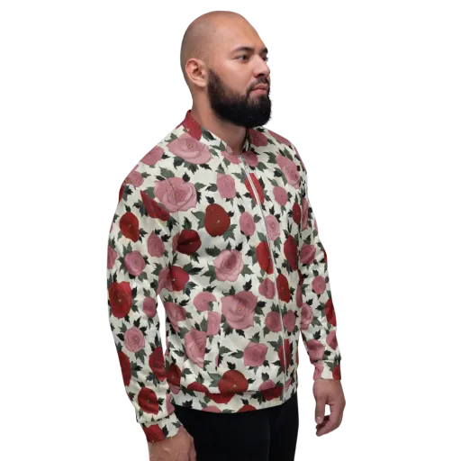 Velvet Rose Parade on a Bomber Jacket