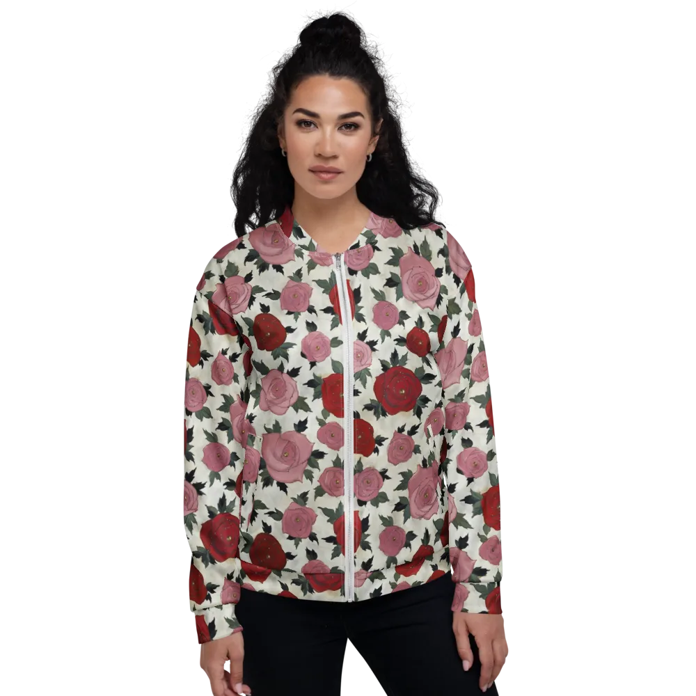 Velvet Rose Parade on Bomber Jacket — Front