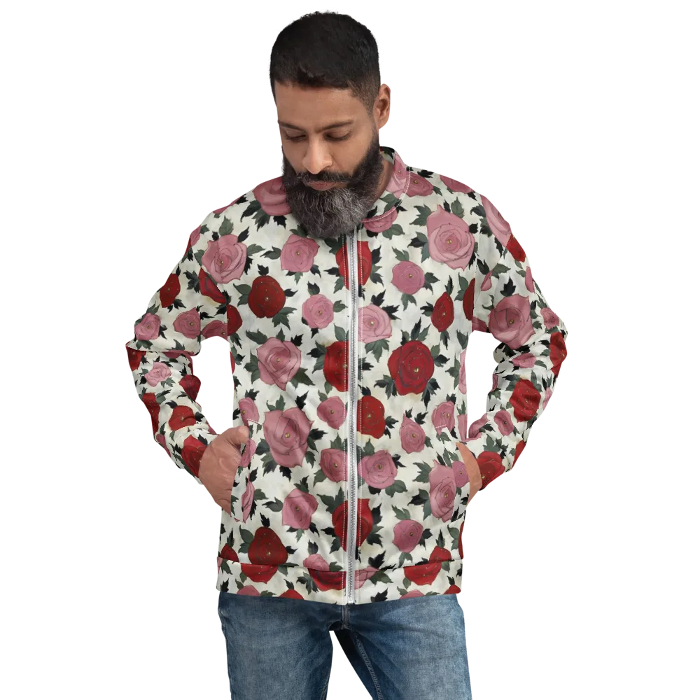 Velvet Rose Parade on Bomber Jacket — Front
