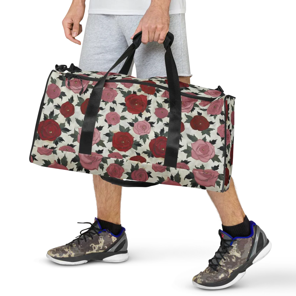 Velvet Rose Parade on Duffle Bag — Front