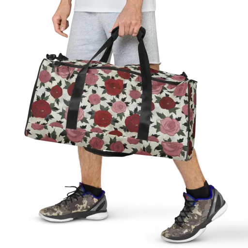 Velvet Rose Parade on a Duffle Bag