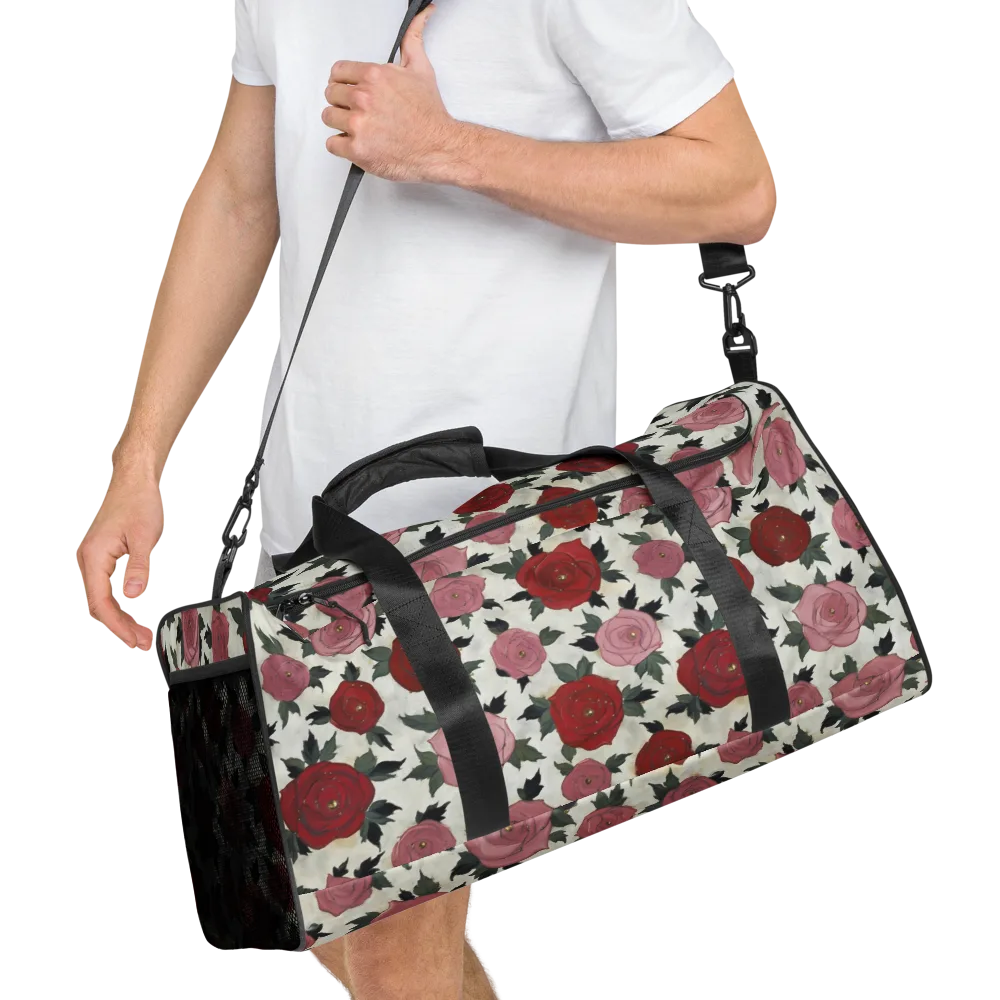 Velvet Rose Parade on Duffle Bag — Right Front