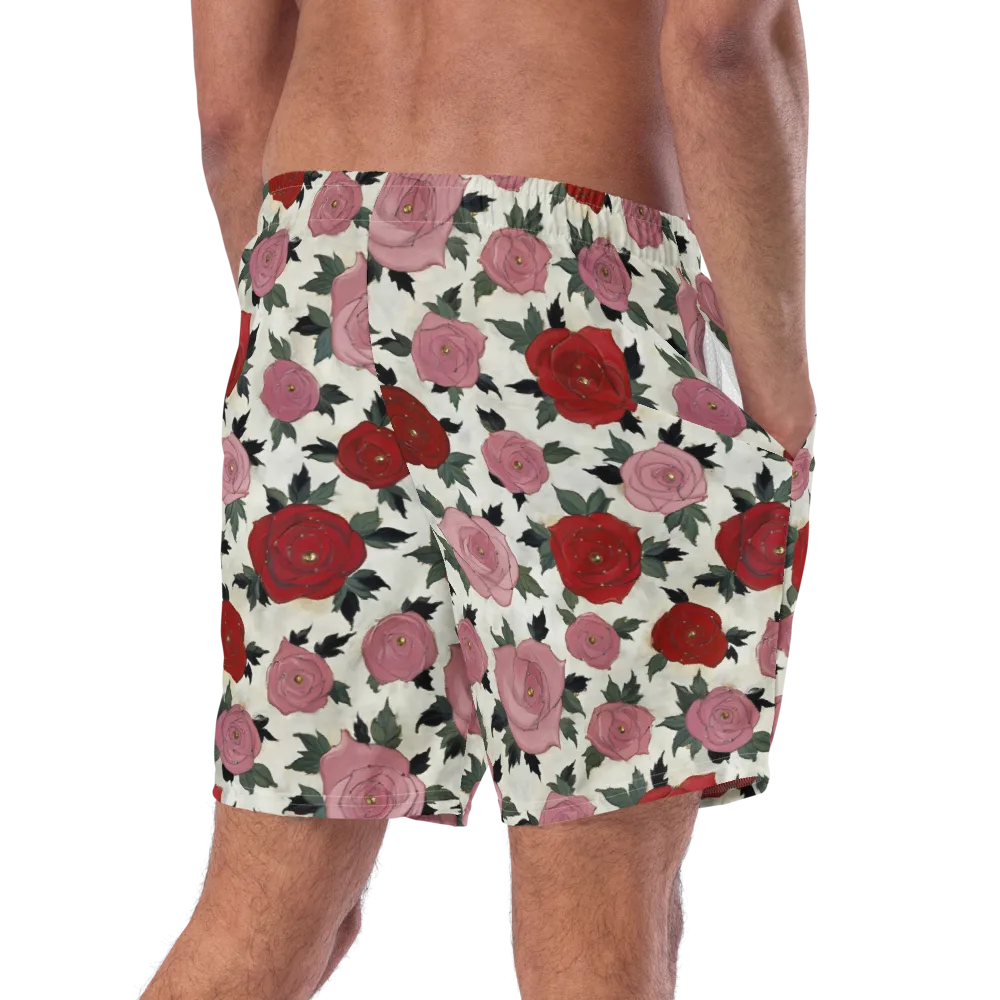 Velvet Rose Parade on Swim Trunks — Right Back